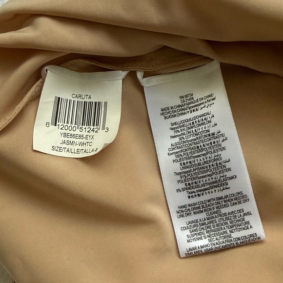 BCBGMaxAzria Cream Lace Midi Dress Size 8 NWOT - Picture 13 of 14